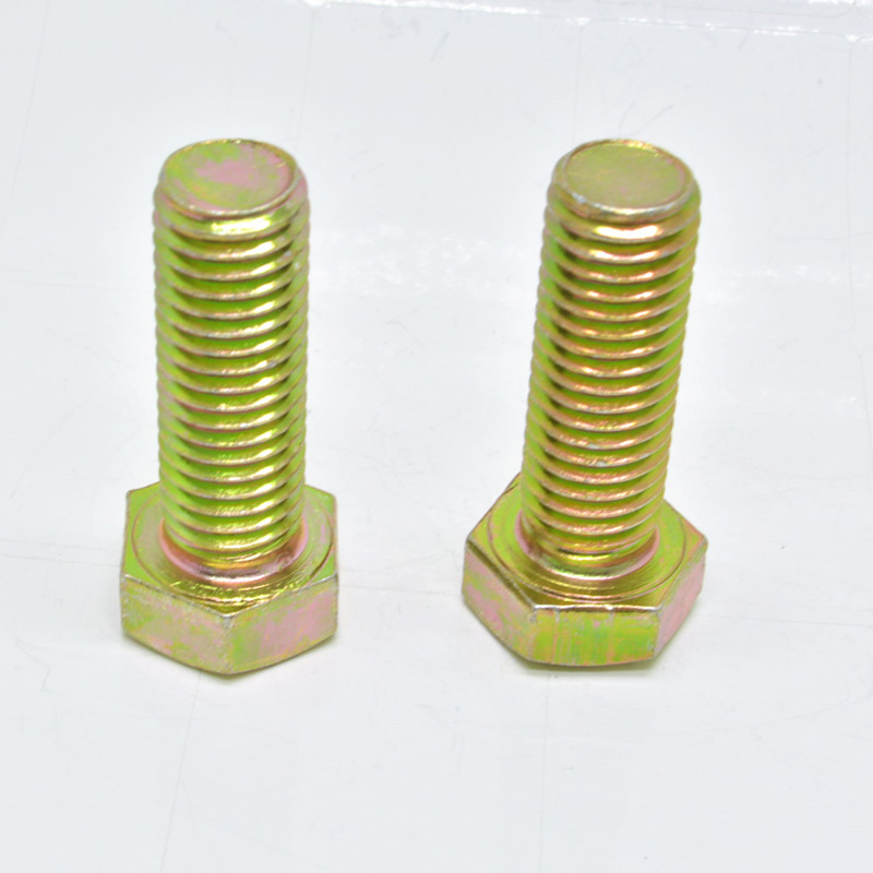 Gr6.8 yellow zinc plated Hexagon head bolt