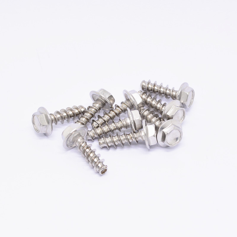 Stainless steel flat end Flange head self tapping screw