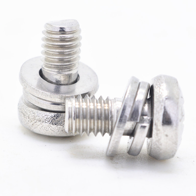 Ss304  POZI SLOT  Pan Head Combination Screw with Washer
