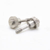 Stainless steel Slottled shoulder head screw with knurle