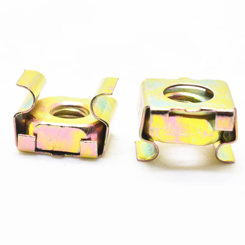 Yellow galvanized M5 M6 cassette nuts